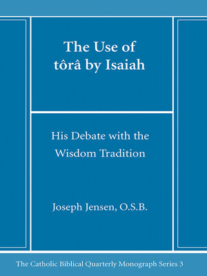 cover image of The Use of tôrâ by Isaiah
